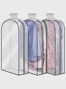 Full Coverage Breathable Garment Storage Bag, Wardrobe Suit/Dress/Down Jacket/Coat Dust Cover Protector - Clear - View 5
