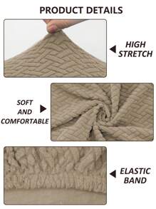 1pc Herringbone Outdoor Sofa Seat Cushion Cover, Elastic Semi-Fitted Sofa Seat Cushion Protector, Suitable For Patio, Terrace, Garden Sofa Seat Pad