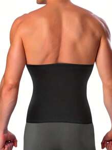 1 Stück Herren Sport Taillen Trimm Gürtel, Taillentrainer, Schwitzgürtel, Gummi Bauchkontrolle, Schlankheits-Weste, Kompressionsshorts, Silber feuchtigkeitsabsorbierend