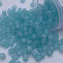 Set de 120 piezas de cuentas de vidrio en forma de cubo cuadrado, forma de bloque helado apta para hacer anillos, pulseras, regalos para amigos, y complementos diarios de joyería