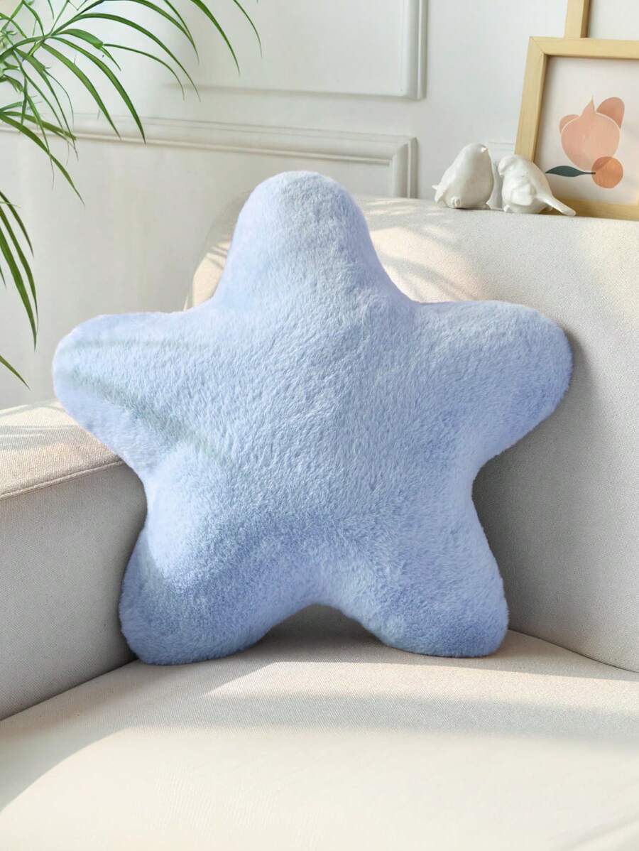 情人节装饰抱枕，可爱星形毛绒抱枕，柔软仿兔毛抱枕，适用于沙发、卧室和客厅，情人节和新年家居装饰，送给爱人的情人节礼物