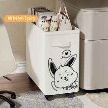 1 pièce Panier de rangement mobile avec roulettes, Organisateur de bureau sur roulettes, Panier de rangement mobile, Décoration de chambre, Panier cadeau, Rangement de chambre, Panier d'escalier, Panier de Pâques, Panier en bois, Panier cadeau mignon - Multicolore - Voir 17