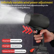 Jet Dry Mini Blower 35000RPM Air Blower Super Fan Turbo Battery Powered Portable, For Car Drying, Cleaning - US A Type Plug(110-127V) - View 6