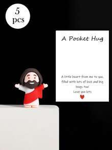Creative Cute Silicone Mini Jesus Figurine Decor, Can Be Used As , Pocket Hugs, Positive Energy Holiday Gift Mother's Day Graduation