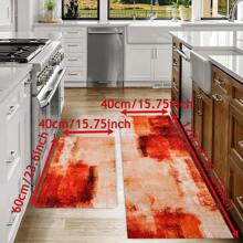 1pc Abstract Pattern Printed Anti-Slip Diatomite Kitchen Rug, 3D Printed Rectangular Carpet Suitable For Living Room, Bedroom, Hallway, Bathroom, Laundry Room - Polyester Carpet For Indoor Outdoor Home Decor