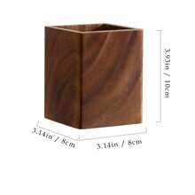 Cirelle 1 件木制笔筒收纳盒，彩色铅笔盒木制复古桌面装饰，用于存放美术用品、画笔、办公用品、桌面化妆刷收纳盒、钢笔、笔、文具、铅笔盒、铅笔袋、学校、大号铅笔盒、办公设备、学校用品、学校用品 - 彩色 - 查看 6