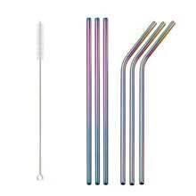 2/4/6/8/10/12 Stainless Steel Reusable Straws Drinking Straw - Multicolor - View 4