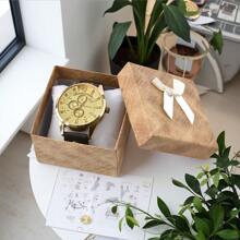 6pcs Mixed Color Cardboard Jewelry Watch Gift Box (With Pillow), 3.54 * 3.54 * 2.17 Inch Paper Watch Packaging Box, Gift Watch Box, Suitable For Men'S Watches, Wrist Watches, Smart Watches, Bracelets, Suitable For Easter, Valentine'S Day, Birthday