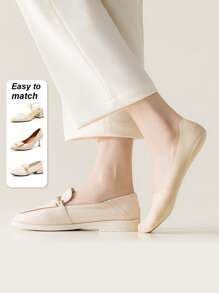 6 Pairs Women's Casual No-Show Socks, Ice Silk Lining, Non-Slip Invisible Thin Liner Socks - Multicolor - View 7