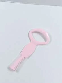 1支三合一神奇多功能睫毛膏梳子工具，可重复使用，帮助打造完美睫毛和眼线。 - 粉色 - 查看 4