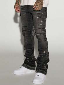 Men's Fashion Multi-Pocket Slim Stretch Denim Jeans