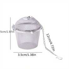 1pc Tea Coffee Stew Spice Soup Herbal Sieve Infuser Reusable Stainless Steel Seasoning Bag Ball Kitchen Filter Sachet With Chain Back To School