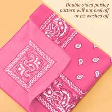 1/2X COWBOY HAT AND BANDANA WILD WESTERN FANCY DRESS COSTUME ACCESSORY - Dark Pink - View 7