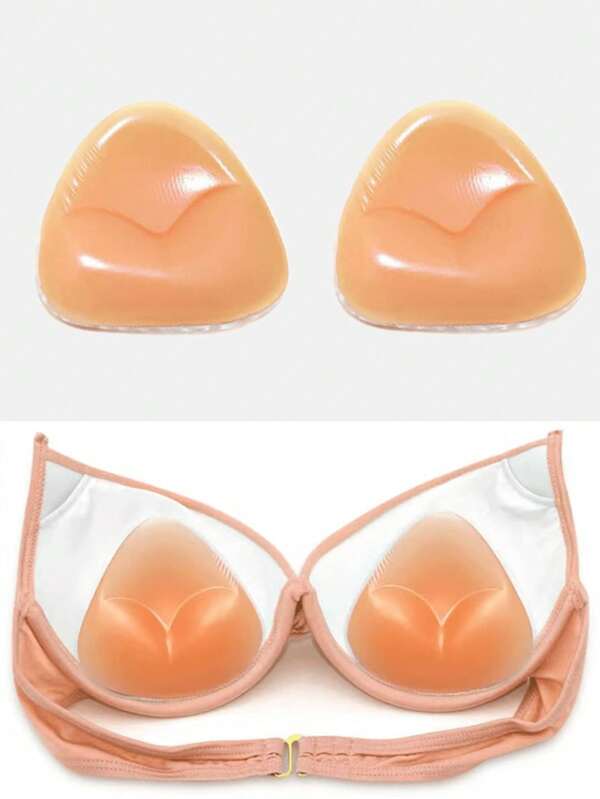 4/2pcs-Silicone Padded Bra Inserts For Swimsuits And Sports Bras, Water And Sweat Resistant