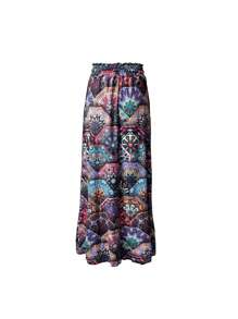 Gonna casual a-line stampata da donna