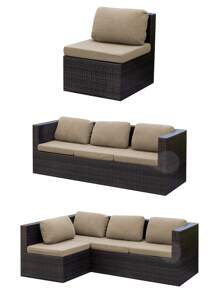 1pc Herringbone Outdoor Sofa Seat Cushion Cover, Elastic Semi-Fitted Sofa Seat Cushion Protector, Suitable For Patio, Terrace, Garden Sofa Seat Pad