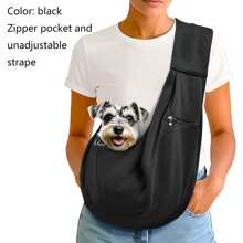 1pc Pet Dog Sling Carrier For 3-10 Lbs Pet,Dog Purse Pouch,Dog Satchel,Reversible Unadjustable/Adjustable Strap Travel Hand-Free Bag Small Puppy Backpack,Pet Shoulder Bag,Cat/Dog Carrier For Outdoor Travel,Small Pet Outdoor Sling Carrier. Cat Carrier Cat Backpack Bike Trailer - Multicolor - View 8