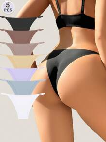 Set de 7 piezas de bragas de mujer sin costuras con tirantes delgados