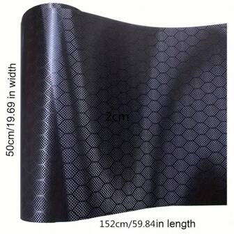 1 pieza de Envoltorio de vinilo de fibra de carbono forjada en panal de abeja con diamante negro - 1 rollo de película adhesiva personalizada para coche, película cambiante de color multiusos para decoración exterior e interior del automóvil