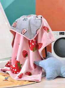 1pc Printed Flannel Soft & Cozy Baby Blanket, Anti-Static Newborn Toddler Nap Plush Throw Wrap - Multicolor - View 6