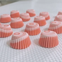 Cápsulas de papel para cupcakes, pequeñas tazas de papel para hornear, forros de tazas de papel para pasteles pequeños, moldes para hornear, tazas de papel desechables para pasteles - Rojo - Ver 12