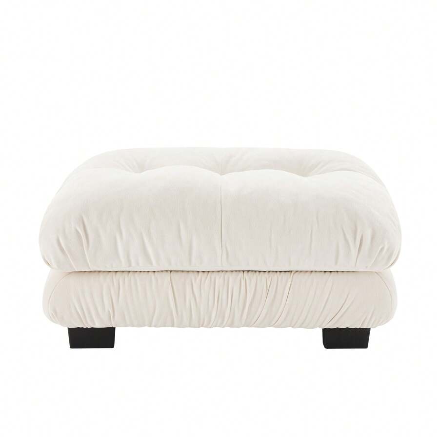 Chenille Upholstered Couches Ottoman For Oversized Modular Sectional Sofa, White,Light Coffee,Pink,Grey23.6"D X 36"W X 19.6"H - trắng - Xem 1