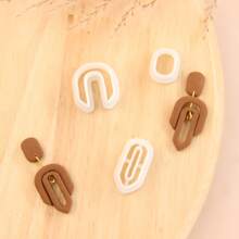 3 chiếc khuôn cắt đất sét polymer trưởng thành, khuôn cắt đất sét polymer tròn để làm khuyên tai, khuôn cắt đất sét rỗng cho khuyên tai - trắng - Xem 1