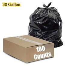 1.9 MIL Ultra-Thick Heavy-Duty 30-Gallon Plastic Garbage Bags, 100 Pieces, 31.5in X 35.5in - Perfect For Courtyard Leaves, Hotels, Shopping Malls, Supermarkets, Gardens, Streets & Home Use 100PCS-30 - 彩色 - 查看 1