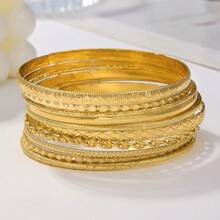 ZJ12663-10-piece Gold Bracelet
