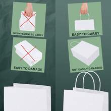 Blauesmeer Gift Packaging Bag - White (50 Pack) - View 3