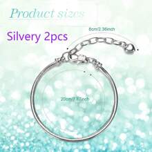 2/4/6pcs Snake Shaped Pendant Bracelet With Adjustable Pendant Bracelet And Heart-Shaped Extender, Suitable For Women's Jewelry Making DIY Friendship Chain Bracelet, Birthday Anniversary Party Gift, Vacation Party Gift, Wedding Gift, Jewelry Making Accessories - A - View 14