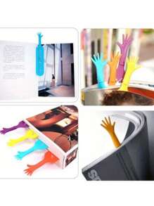 1pc Funny Finger Bookmark Creative Student Reading Book Memo Notebook Novel Page Marker - Multicolor - View 7