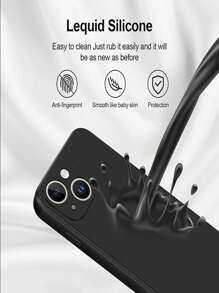 1 Piece Liquid Silicone Phone Case Compatible With IPhone 16 Pro Max/16 Plus, Galaxy S25 A26 A56 A36, Redmi/Mi/Honor And More Models. Fully Covered, Touch Sensitive, Easy To Install. Includes 2 Pieces Tempered Glass Full Coverage Screen Protection Film, Touch Sensitive, Easy To Install.