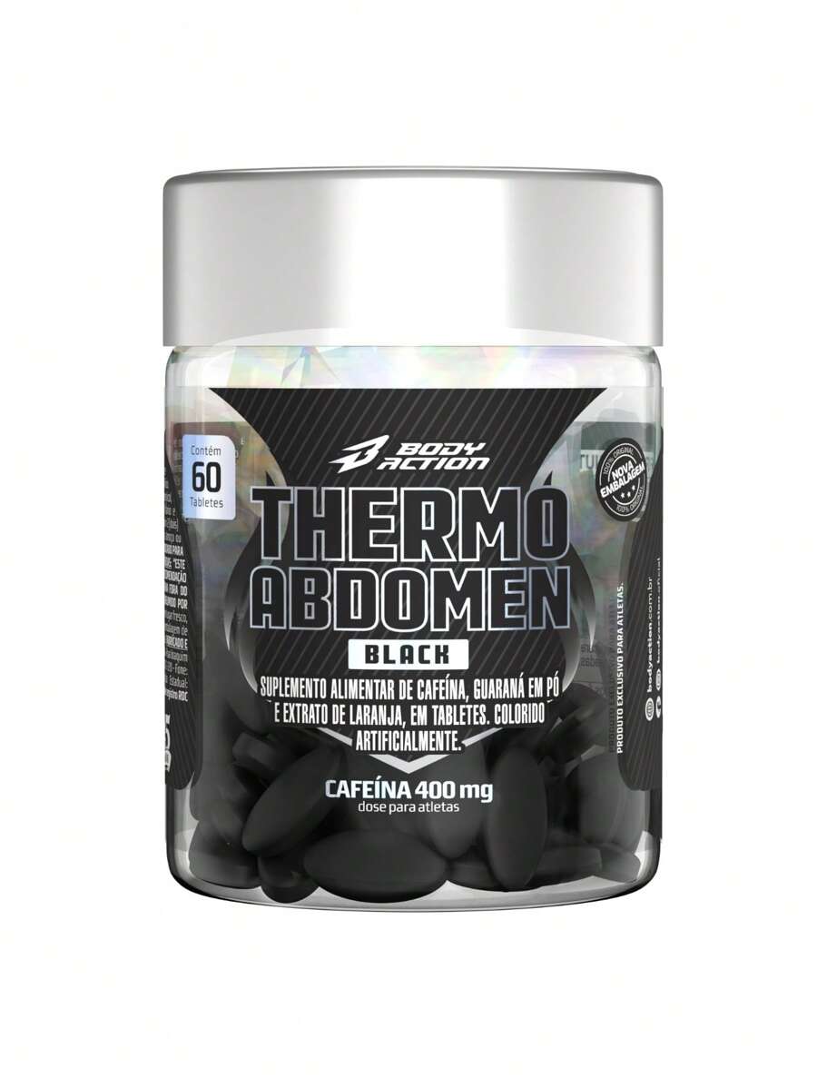 Bodyaction Oficial Thermo Abdomen Black 60 Comp Bodyaction - 無味 - 查看 1