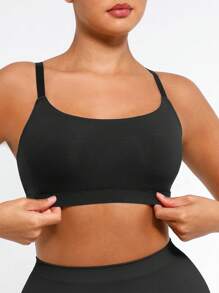 FeelinGirl Seamless Bras Wireless Bralettes For Women, No Underwire Unpadded Comfort Buttery Soft Everyday Bras - màu đen - Xem 1