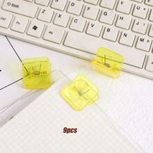 9个透明文件夹夹，方格夹，卡片夹，文件夹夹，学生文具胶带夹，账单夹，斗牛犬夹，多功能照片夹/创意办公文具测试夹，办公用品发票收纳夹，学校用品，学习工具，文件夹，返校季 - 彩色 - 查看 15