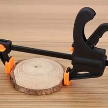 1pc/2pcs 4 Inch Woodwork Clamp DIY Woodworking Work Bar F Clamp Tools Wood Working F Clamp Clip Quick Ratchet Clip Heavy Duty Woodworking Bar Clamps Kit DIY Carpentry Hand Tool Gadget - Black - View 4