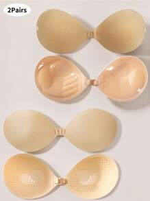 2 Pairs Of Thickened Push-Up Invisible Bras With Transparent Shoulder Straps, 3cm Thickened Small Breast Enlargement Invisible Breast Enhancement - Multicolor - View 6