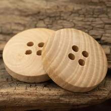 20pcs Wood Buttons Natural Color Camellia Wood Grain Wooden Buttons Buttons For Sewing Accessories Clothes 4 Holes Button. (Size: 1.5cm/0.59inch, 2.0cm/0.79, 2.5cm/0.98inch)