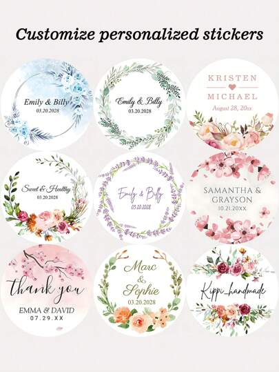 Autocollants et logos personnalisés de 4,0/5,0/6,0/7,0 cm, autocollants de mariage et d'anniversaire, création de vos propres autocollants, autocollants personnalisés, convenant à diverses occasions, photos, images, étiquettes, autocollants avec logo personnalisé, autocollants de la Saint-Valentin, invitations à des fêtes d'anniversaire, fournitures de fête de gratitude