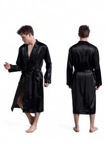 1pc Personalized Men Dressing Gown Kimono Bathrobe Full Length, Men Robes Sleepwear,Wedding,Wedding Accessories,Bridesmaid Gifts