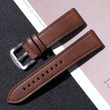优质皮革表带 通用 20 毫米 22 毫米 透气运动表带 适合男女 舒适替换腕带 耐用表带 - 錶帶 - 查看 3