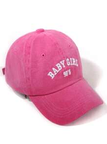 1pc Women's Casual Adjustable Soft Top Baseball Cap, Rose Red - Hot Pink - View 15
