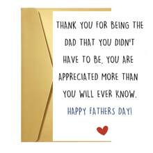 1pc Humorous Stepdad Father'S Day & Birthday Greeting Card, "Thank You For Being The Dad You Didn't Have To Be" - Appreciation Gift With Envelope, Mixed Color Paper, Stepdaughter Stepson Gift|Playful Message|Paper Envelope, Stepdad Gifts - Multicolor - View 10