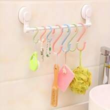 4/8 件简易安装 S 形挂钩 - 多功能塑料衣架，可挂包、毛巾等 - 轻便便携，厨房和浴室的存储解决方案