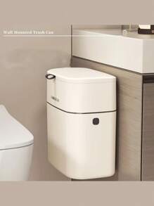 Cubo de basura plegable de plástico para cocina, cubo de basura para dormitorio, se puede colgar en la puerta del gabinete, caja de almacenamiento y clasificación de basura montada en la pared, cubo de basura de plástico que ahorra espacio, almacenamiento y organización convenientes, adecuado para espacios pequeños, diseño de cocina moderno, cubo de basura de cocina