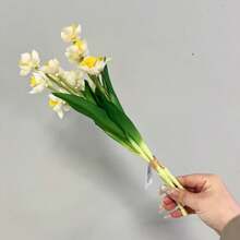 Kleine, frische, weich anzufühlende Simulation Gummi Griff Bund Narzissen hochwertige Wohnzimmer Blumenarrangement Dekoration Ostern