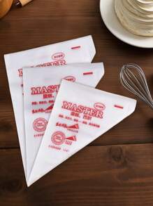 30/100pcs Transparent Cream Piping Bags, Disposable Pastry Bags, Cake Decoration Bags, Suitable For DIY Making Cake, Macarons, Cookies, Pastries Decorations - Piping Bag - View 1