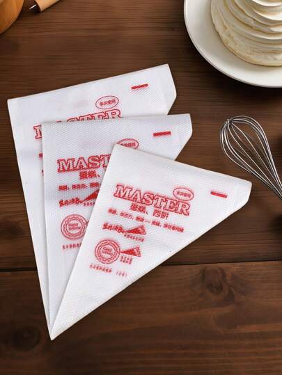 30/100pcs Transparent Cream Piping Bags, Disposable Pastry Bags, Cake Decoration Bags, Suitable For DIY Making Cake, Macarons, Cookies, Pastries Decorations