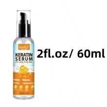 GOIPLE 角蛋白护发精华液，蕴含摩洛哥阿甘油，适用于干性、受损、卷发，增添光泽，抗毛躁，热保护喷雾，柔顺，滋养，保湿，适用于所有发质（2 液体盎司/60 毫升） - 橘色 - 查看 13